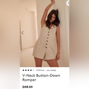 Madewell Ivory Romper, NWT